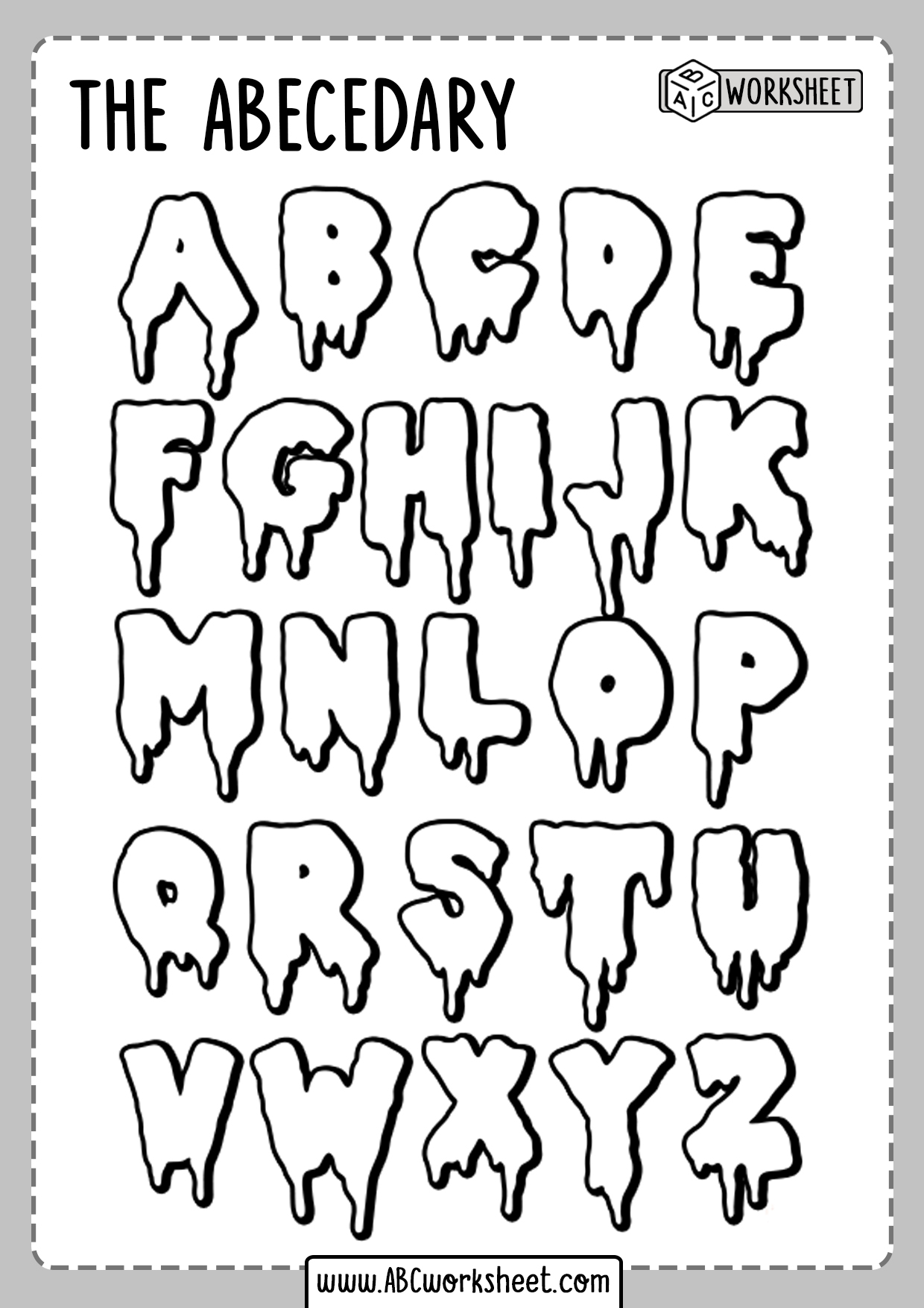 Download Alphabet Coloring Worksheets | The abecedary Worksheets
