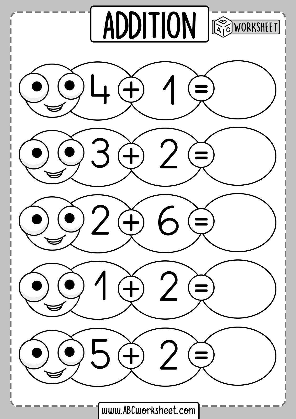 Kindergarten Addition Worksheets & Free Printables
