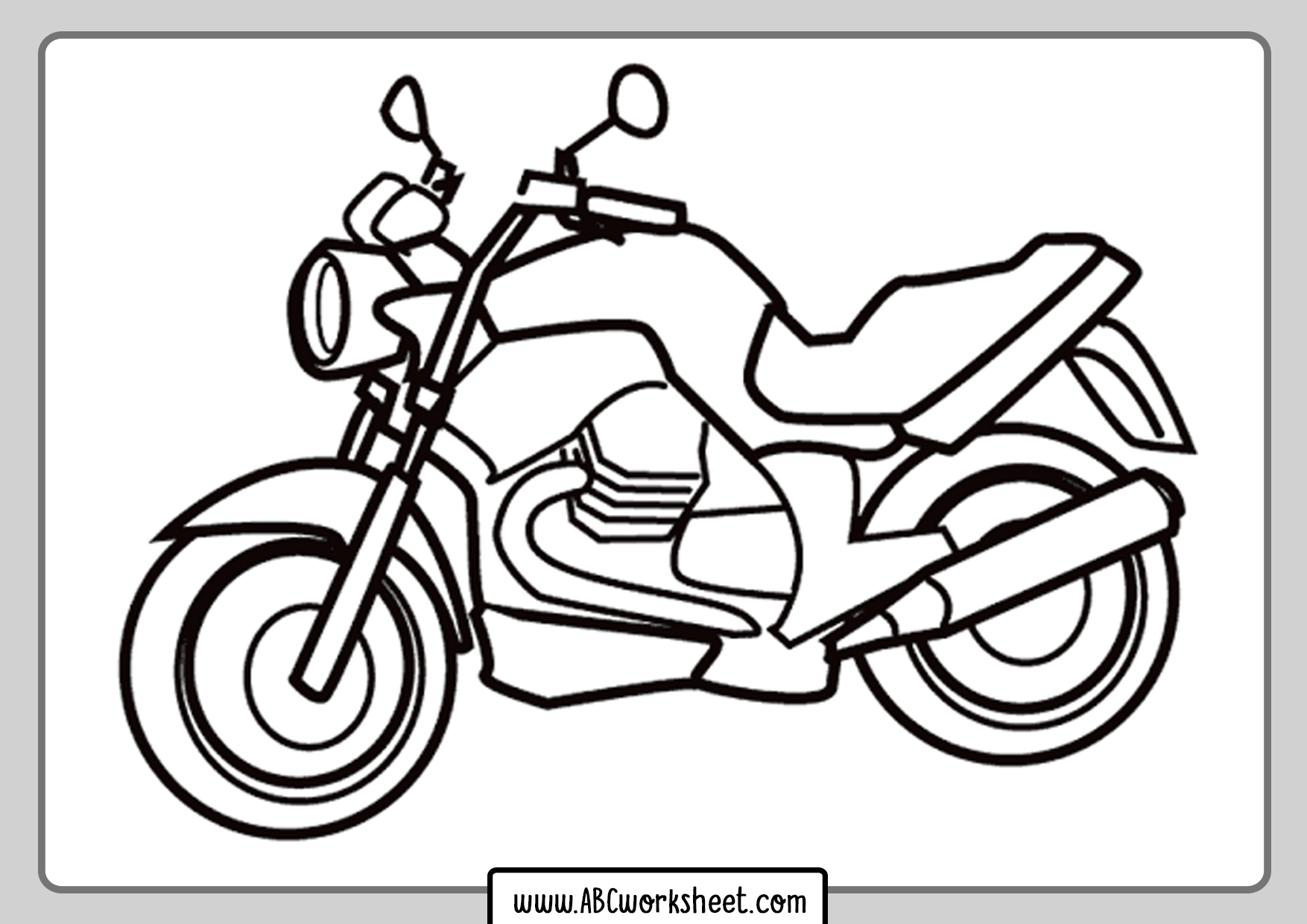 Free Printable Motorcycle coloring Pages For Kids