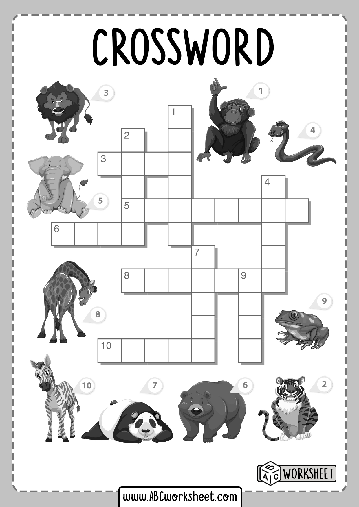 crosswords worksheets for kids