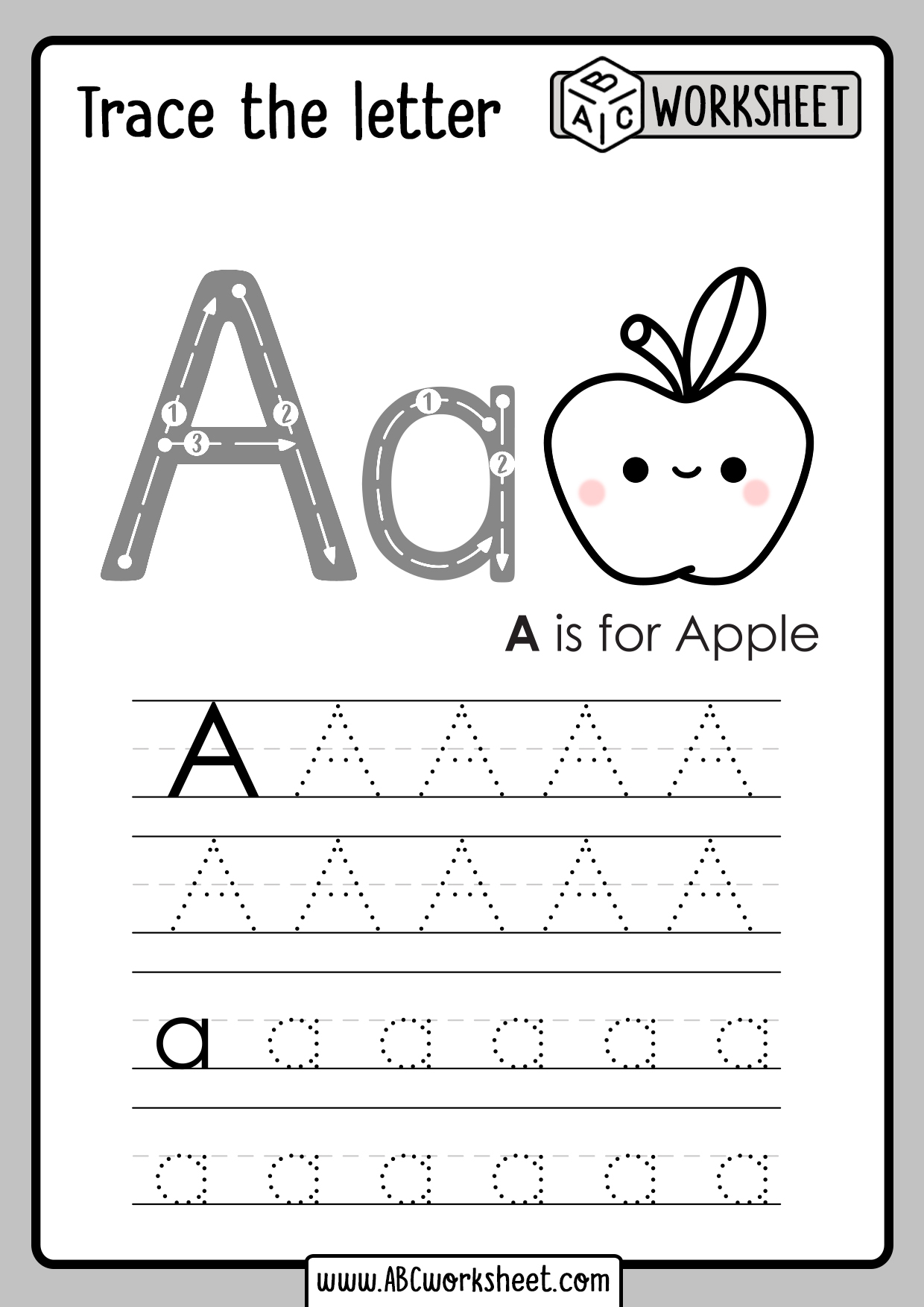 alphabet letters tracing worksheets