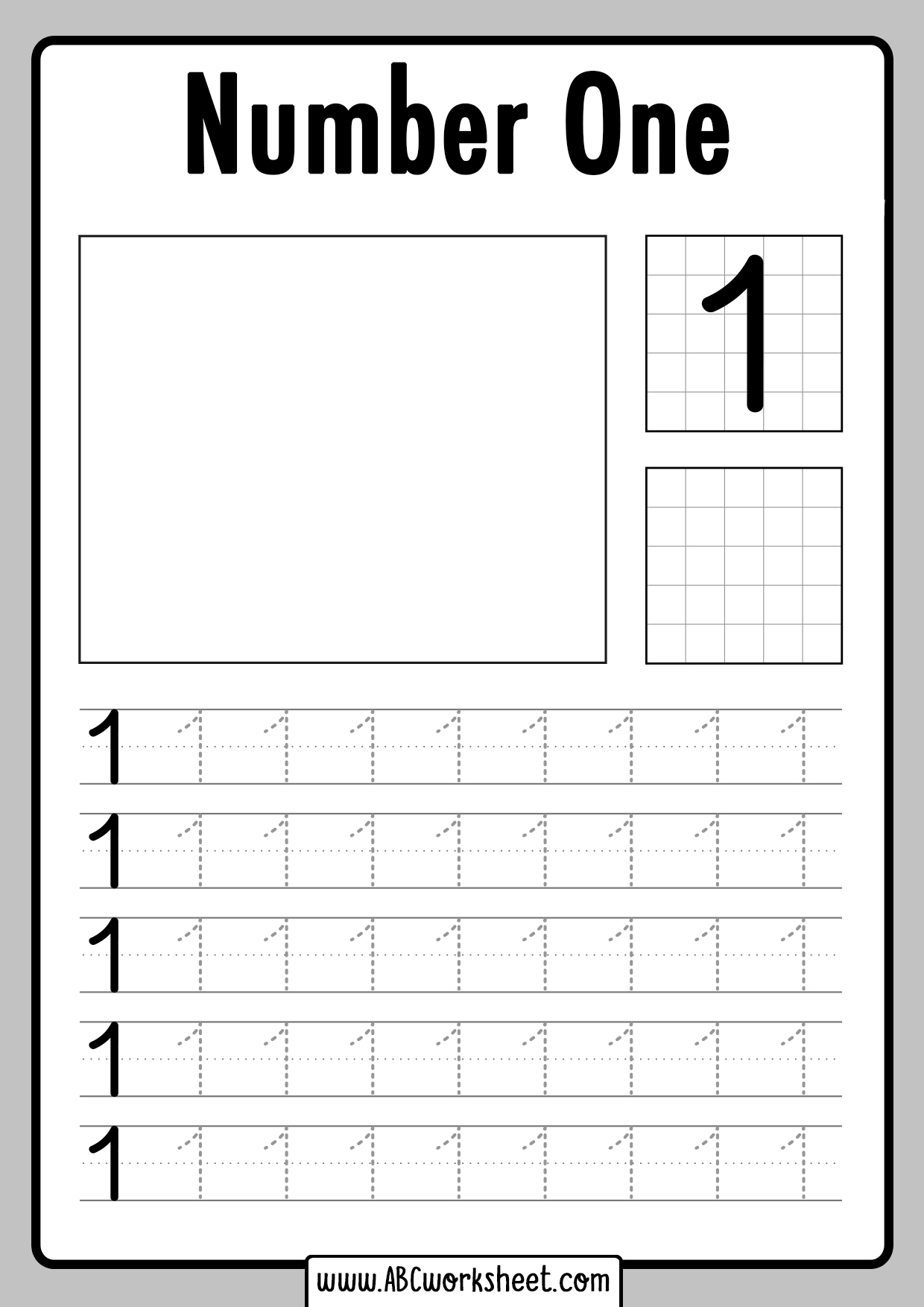 Printable Tracing Numbers