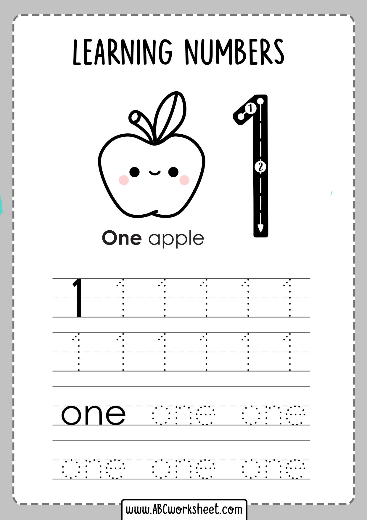 Money And Numbers Tracing Worksheet