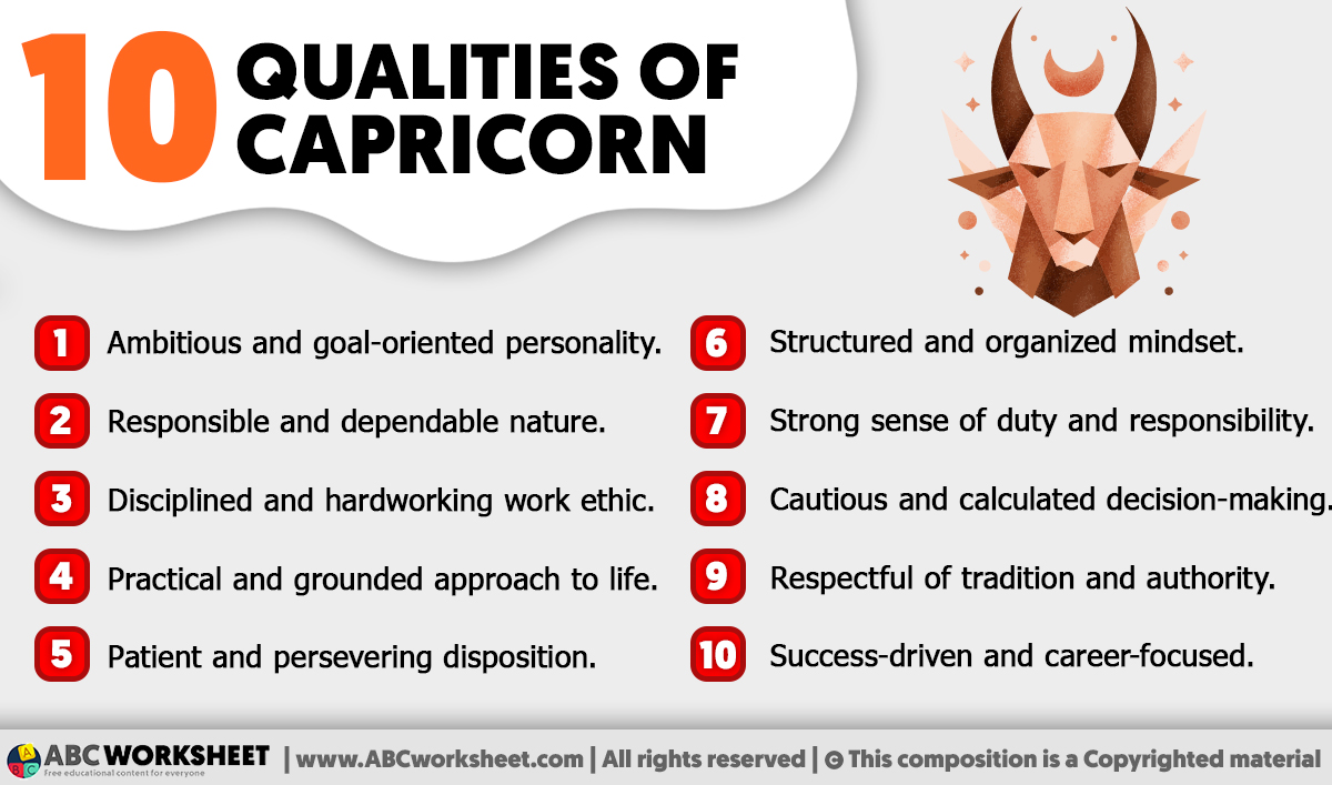 Qualities of Capricorn Zodiac Sign