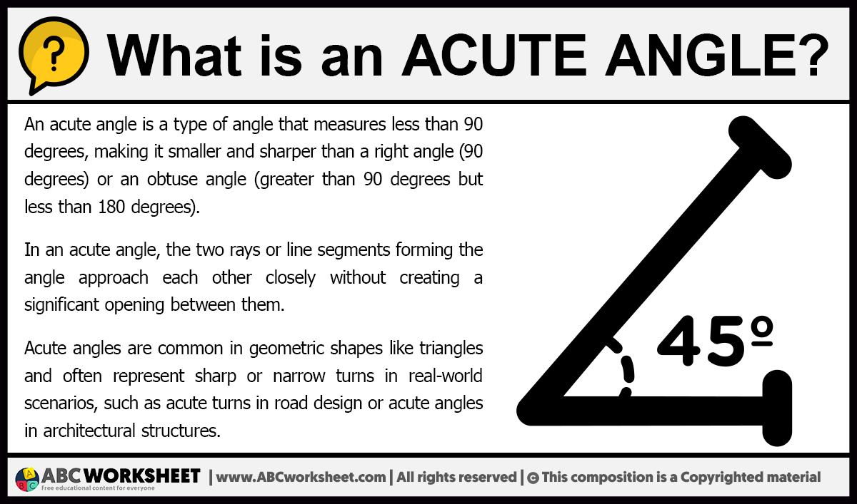 What Is An Acute Angle Definition Of Acute Angle acute-meaning