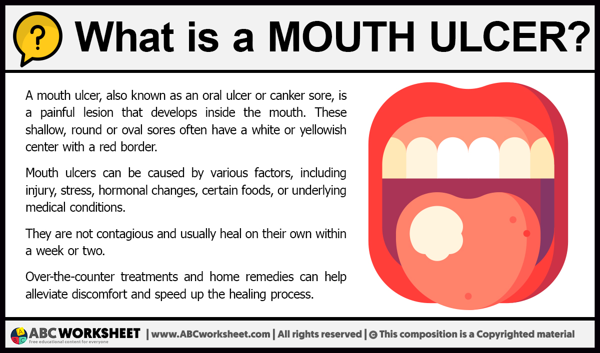 ulcer back of throat meaning