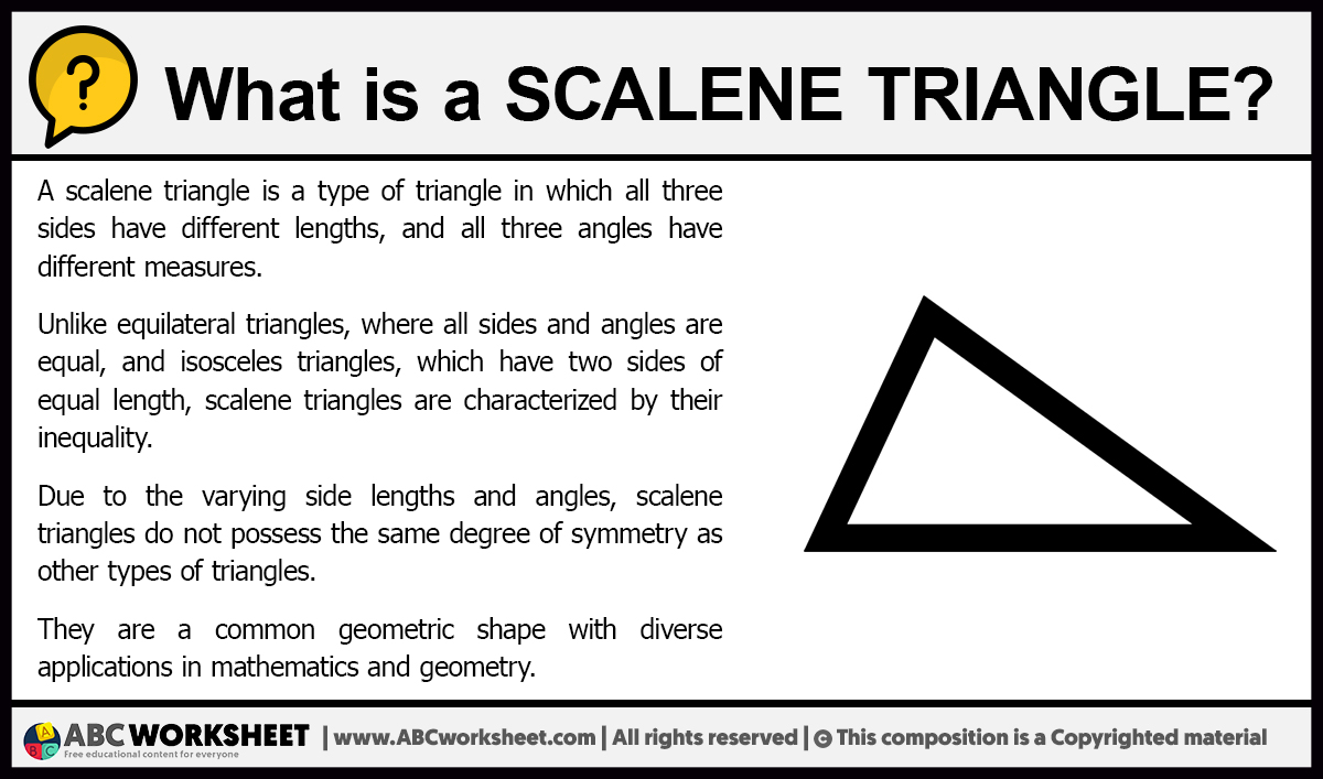 What is a scalene triangle 