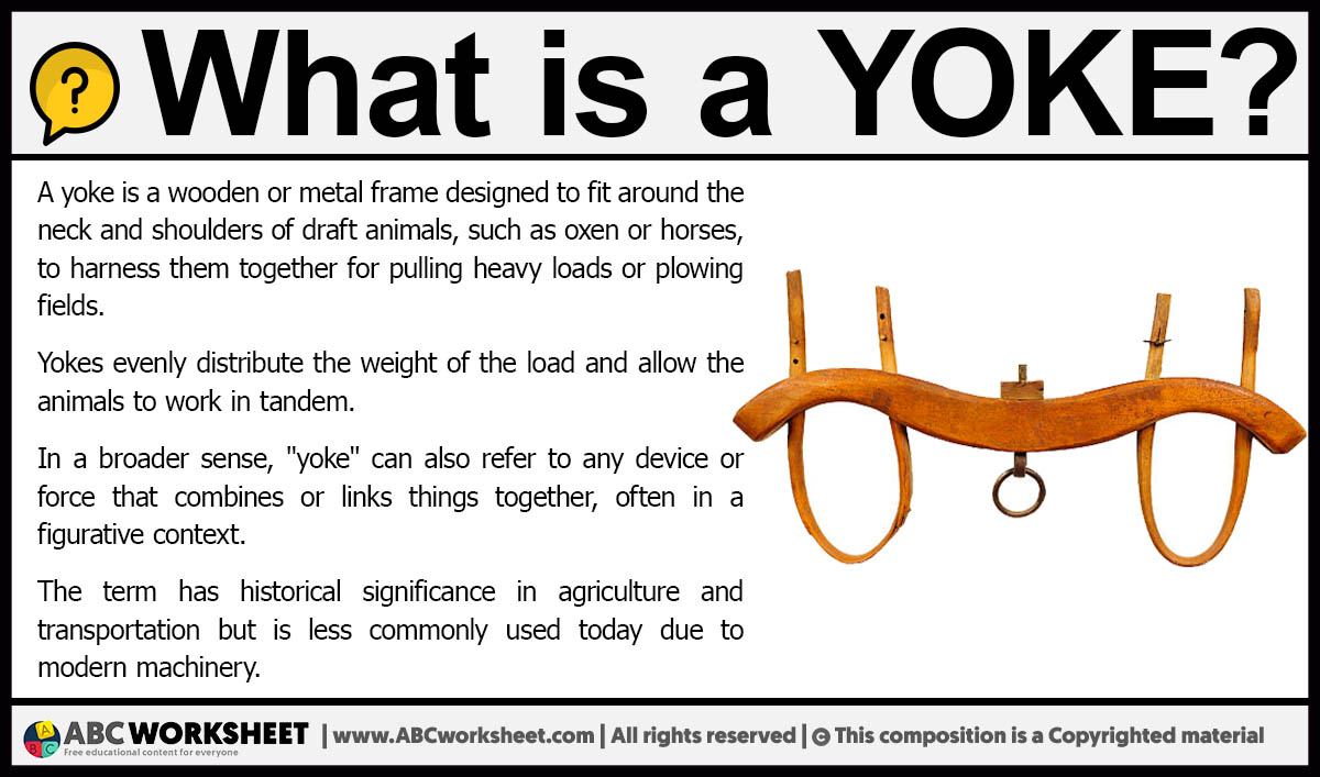 What is a Yoke Definition of Yoke